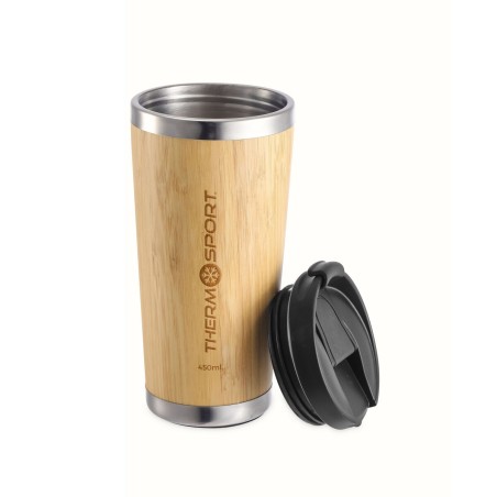 Tazza Thermos con Coperchio ThermoSport Bambù 450 ml (9 Unità)