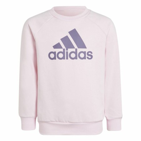 Tuta da Bambini Adidas Lk Bos Jog Fleece Rosa