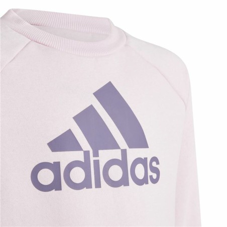 Tuta da Bambini Adidas Lk Bos Jog Fleece Rosa