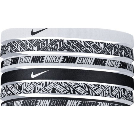 Fascia Sportiva per la Testa Nike Printed Pack6 Nero