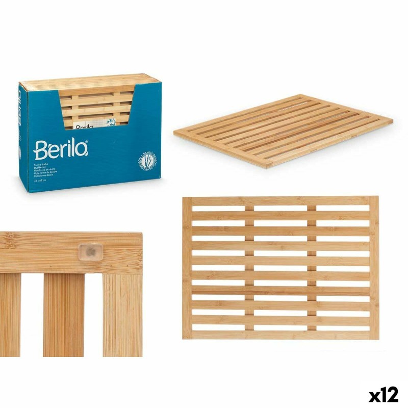 Tappeto da bagno Berilo BM632-6245 Naturale Bambù 62 x 2 x 45 cm (12 Unità) Tappeto da bagno Berilo BM632-6245 Naturale Bambù 62 x 2 x 45 cm (12 Unità)