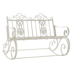 Sedia a Dondolo DKD Home Decor Metallo Alluminio Bianco (118 x 90 x 92 cm)