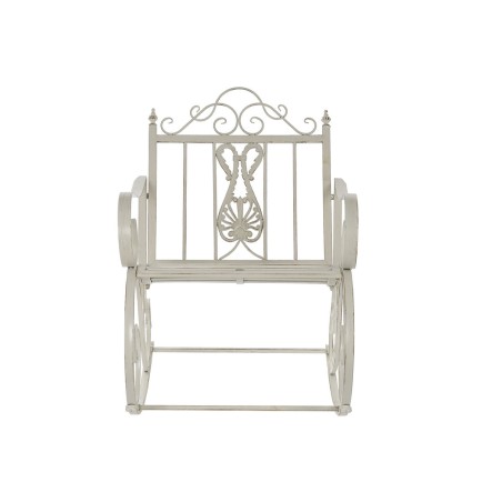 Sedia a Dondolo DKD Home Decor Metallo Alluminio Bianco (63 x 89 x 92 cm)