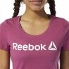 Maglia a Maniche Corte Donna Reebok Linear Hot Rosa