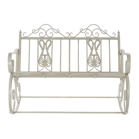 Sedia a Dondolo DKD Home Decor Metallo Alluminio Bianco (118 x 90 x 92 cm)