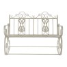Sedia a Dondolo DKD Home Decor Metallo Alluminio Bianco (118 x 90 x 92 cm)