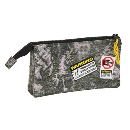 Portaoggetti Triplo Jurassic World Warning Grigio 22 x 12 x 3 cm