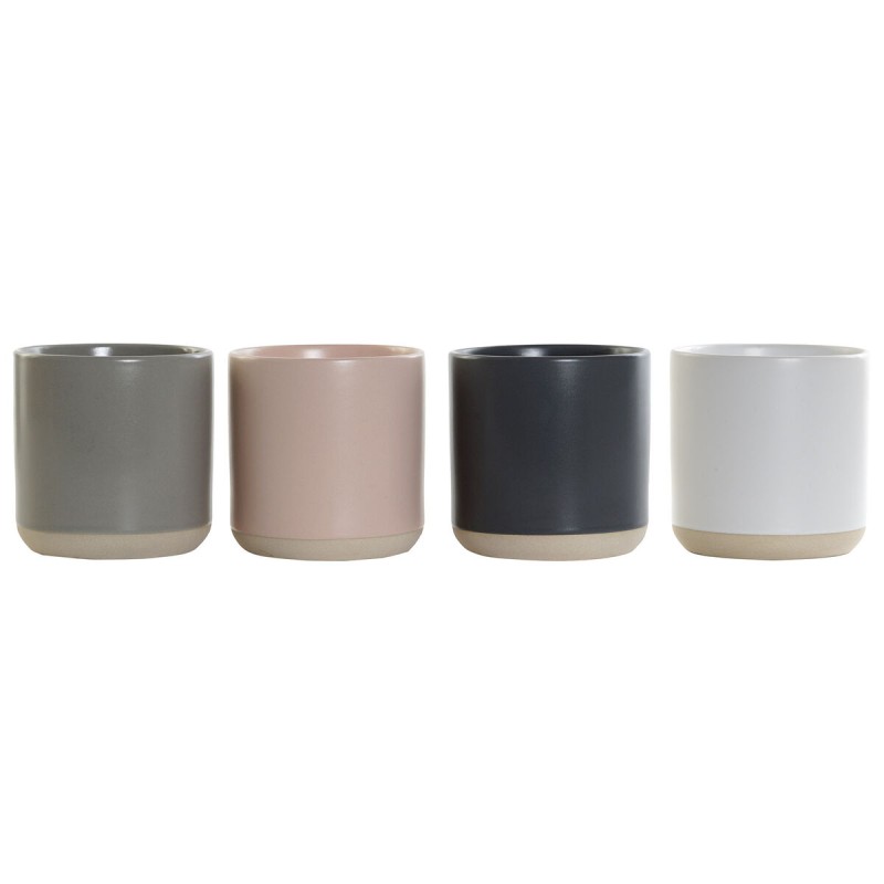 Tazza Mug DKD Home Decor Rosa chiaro Grigio scuro Grigio chiaro Gres (350 ml) (4 Unità) Tazza Mug DKD Home Decor Rosa chiaro Grigio scuro Grigio chiaro Gres (350 ml) (4 Unità)