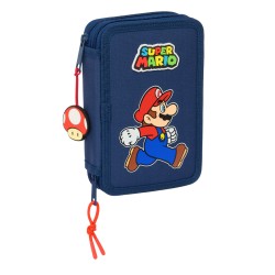 Necessaire Super Mario Trick Rosso Blu scuro 12.5 x 19.5 x 4 cm 29 Pezzi