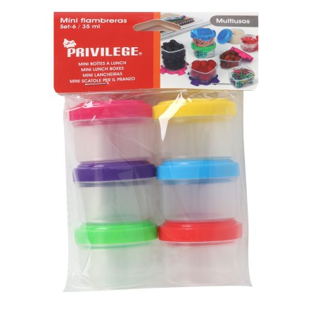 Set di scatole porta pranzo Privilege 35 ml Ø 4,5 x 3 cm 6 Pezzi (24 Unità)