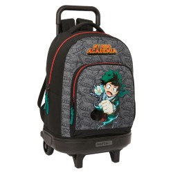 Trolley per la Scuola My Hero Academia Nero 33 x 45 x 22 cm
