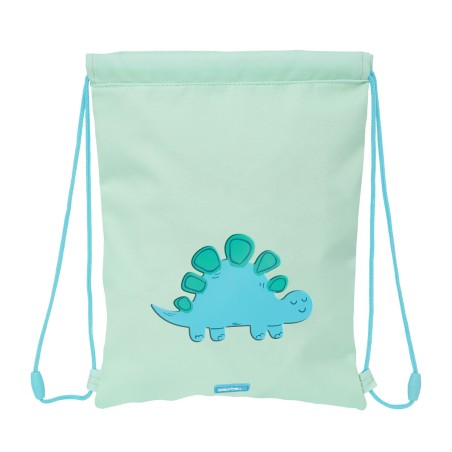 Zainetto con Cordini Safta Dino Verde 26 x 34 x 1 cm