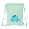 Zainetto con Cordini Safta Dino Verde 26 x 34 x 1 cm