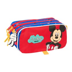 Portaoggetti Triplo Mickey Mouse Clubhouse Good day Azzurro 21,5 x 10 x 8 cm