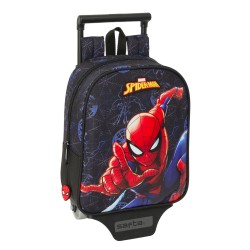 Trolley per la Scuola Spider-Man Attack Nero 22 x 27 x 10 cm