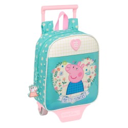 Trolley per la Scuola Peppa Pig Pretty flowers Giallo Menta 22 x 27 x 10 cm