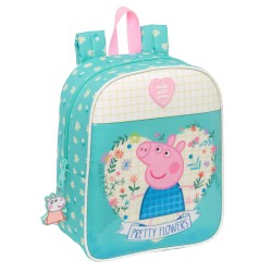 Zaino per Bambini Peppa Pig Pretty flowers Giallo Menta 22 x 27 x 10 cm