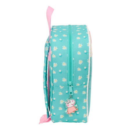 Zaino per Bambini Peppa Pig Pretty flowers Giallo Menta 22 x 27 x 10 cm