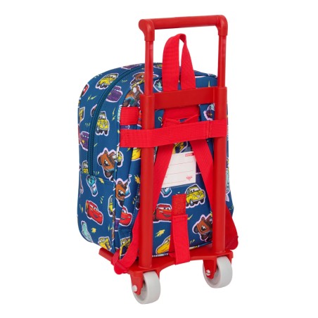 Trolley per la Scuola Cars Racing Blu Marino 22 x 27 x 10 cm