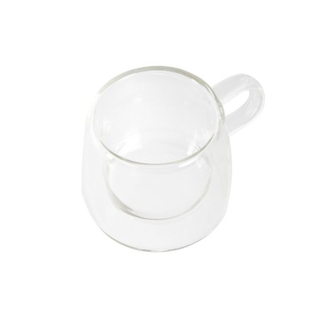 Set di Tazze da Caffè DKD Home Decor Cristallo Trasparente Vetro Borosilicato (80 ml)
