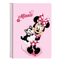 Quaderno con Anelli Minnie Mouse Naive Rosa 80 Pagine