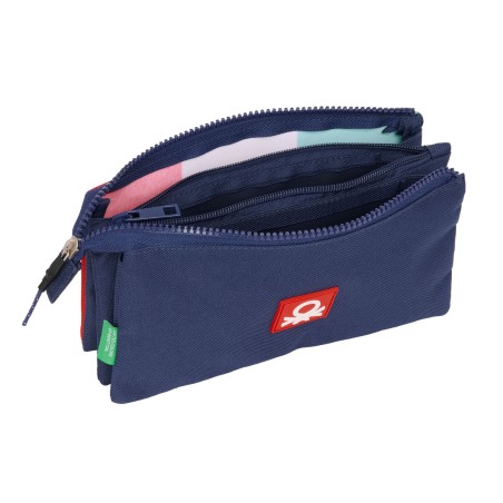 Portaoggetti Triplo Benetton Flag Blu Marino 22 x 12 x 3 cm