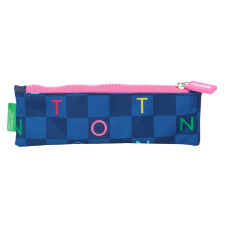 Necessaire Benetton Damero Blu Marino 20 x 6 x 1 cm