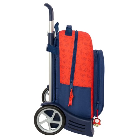 Trolley per la Scuola Super Mario Trick Rosso Blu scuro 32 x 42 x 15 cm