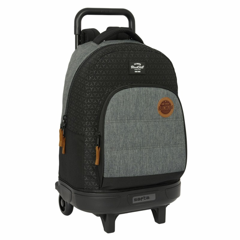 Trolley per la Scuola BlackFit8 Old school Nero Grigio 33 x 45 x 22 cm Trolley per la Scuola BlackFit8 Old school Nero Grigio 33 x 45 x 22 cm