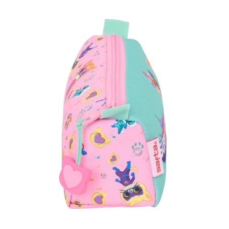 Necessaire SuperKitties Rosa Turchese 21 x 8 x 7 cm
