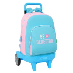 Trolley per la Scuola Benetton Unique Rosa Turchese 33 x 45 x 22 cm