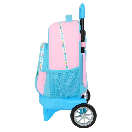 Trolley per la Scuola Benetton Unique Rosa Turchese 33 x 45 x 22 cm