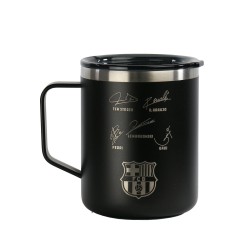 Tazza Thermos con Coperchio F.C. Barcelona Blu Marino Acciaio inossidabile