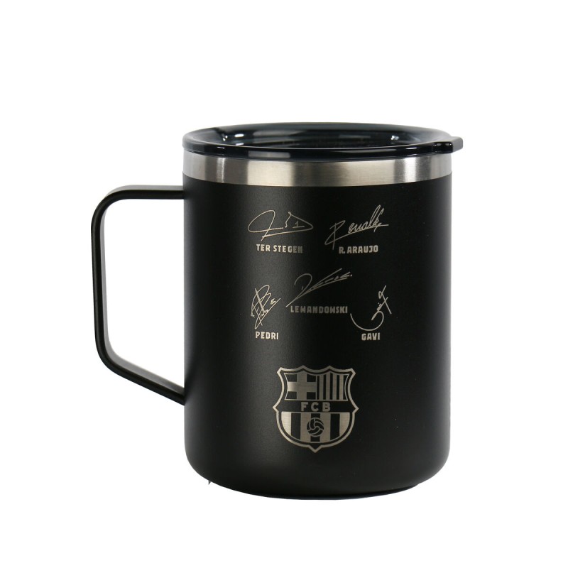Tazza Thermos con Coperchio F.C. Barcelona Blu Marino Acciaio inossidabile Tazza Thermos con Coperchio F.C. Barcelona Blu Marino Acciaio inossidabile