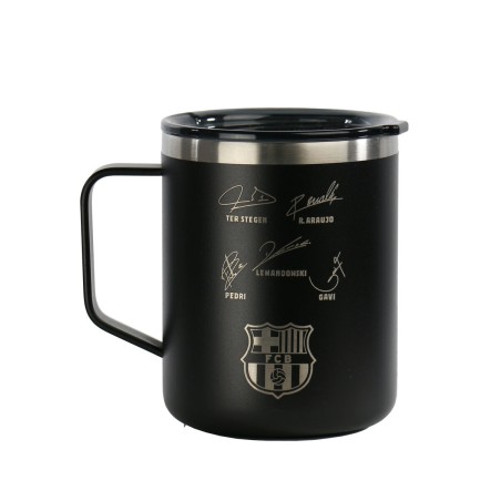 Tazza Thermos con Coperchio F.C. Barcelona Blu Marino Acciaio inossidabile