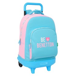 Trolley per la Scuola Benetton Unique Rosa Turchese 33 x 45 x 22 cm