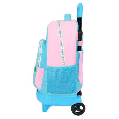Trolley per la Scuola Benetton Unique Rosa Turchese 33 x 45 x 22 cm