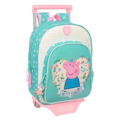Trolley per la Scuola Peppa Pig Pretty flowers Giallo Menta 26 x 11 x 67 cm 26 x 34 x 11 cm