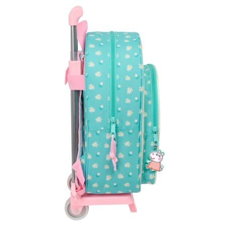 Trolley per la Scuola Peppa Pig Pretty flowers Giallo Menta 26 x 11 x 67 cm 26 x 34 x 11 cm