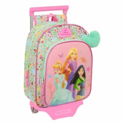 Trolley per la Scuola Disney Princess Bloom Verde Rosa 26 x 11 x 67 cm 26 x 34 x 11 cm
