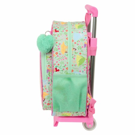Trolley per la Scuola Disney Princess Bloom Verde Rosa 26 x 11 x 67 cm 26 x 34 x 11 cm