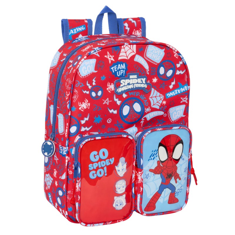 Zaino Scuola Spider-Man Rescue Azzurro Rosso 26 x 34 x 11 cm Zaino Scuola Spider-Man Rescue Azzurro Rosso 26 x 34 x 11 cm