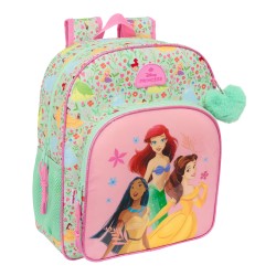 Zaino Scuola Disney Princess Bloom Verde Rosa 32 x 38 x 12 cm
