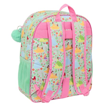 Zaino Scuola Disney Princess Bloom Verde Rosa 32 x 38 x 12 cm