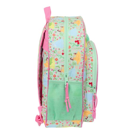 Zaino Scuola Disney Princess Bloom Verde Rosa 32 x 38 x 12 cm