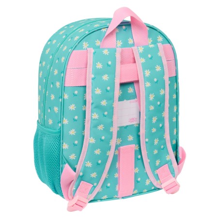 Zaino Scuola Peppa Pig Pretty flowers Giallo Menta 26 x 34 x 11 cm