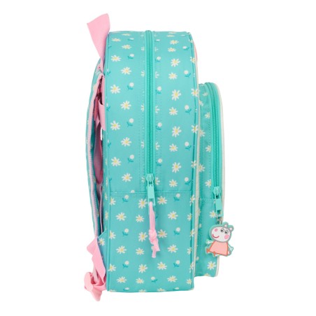 Zaino Scuola Peppa Pig Pretty flowers Giallo Menta 26 x 34 x 11 cm