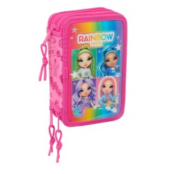 Plumier Triplo Rainbow High Shine Multicolore 12,5 x 19,5 x 5,5 cm 37 Pezzi