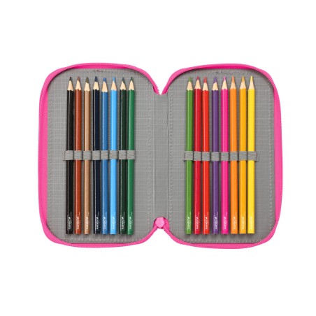 Plumier Triplo Rainbow High Shine Multicolore 12,5 x 19,5 x 5,5 cm 37 Pezzi