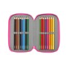 Plumier Triplo Rainbow High Shine Multicolore 12,5 x 19,5 x 5,5 cm 37 Pezzi